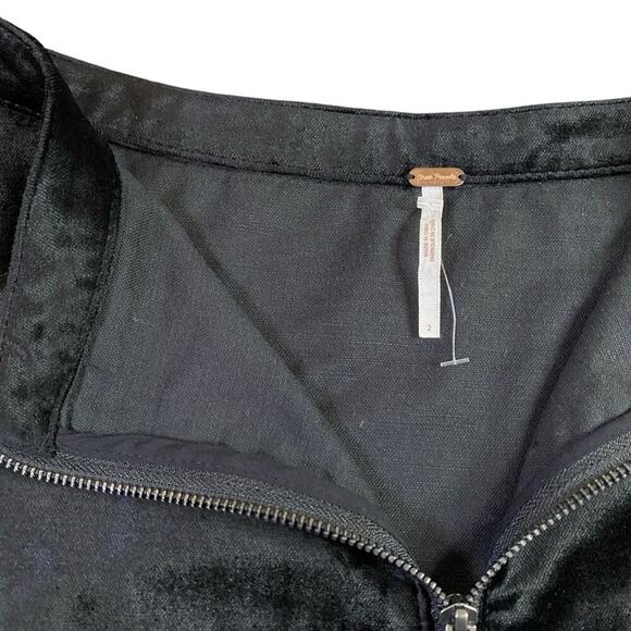 Free People One & Only Fit & Flare Velvet Mini Skirt - 2 - Picture 3 of 4